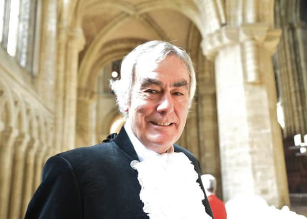 Installation of Sir David Arculus as High Shefiff of Cambridgeshire at Peterborough Cathedral EMN-160330-160916009