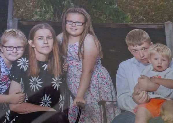 Rebekah Dolby with her children (from left) Ellie-Mai, Paige, Harry and George.