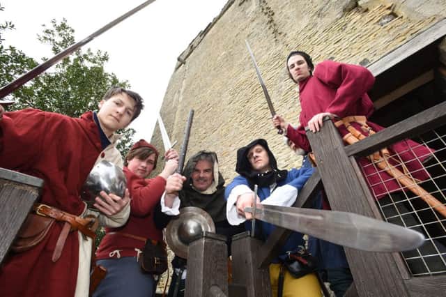 Members of the Medieval Sokemen who have taken over Longthorpe Tower for the weekend EMN-160204-114132009