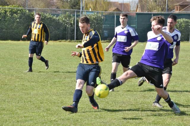 Action from Saturday's big match in Division Threee between Stanground Sports and Bretton North End. Stanground won 5-2. Picture: David Lowndes