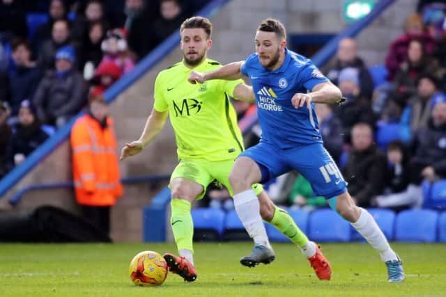 Conor Washington has left Posh, but he's not been forgotten by the coub's fans. Photo: Joe Dent/theposh.com.