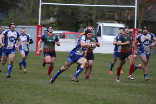 Sam Crooks on his way to the try-line for the Lions. Picture: Mick Sutterby