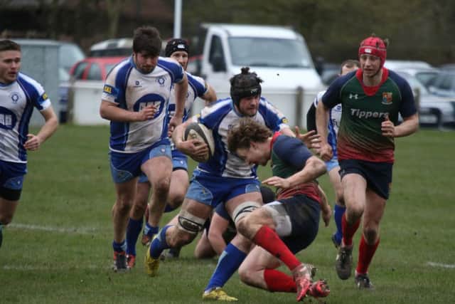 Conor Gracey attacks for the Lions against Lichfield. Picture: Mick Sutterby