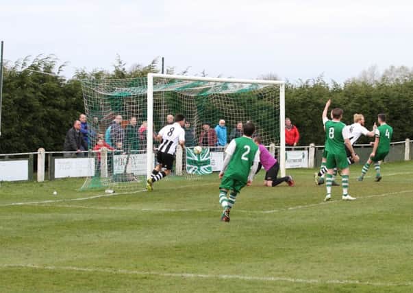 Craig Smith scores for Northern Star at Newport Pagnell. Picture: Tim Gates