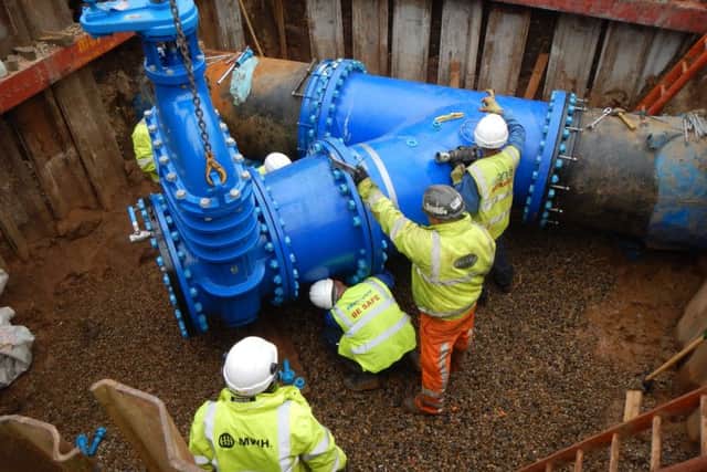 Anglian Water carries out maintenance to some of its water mains.