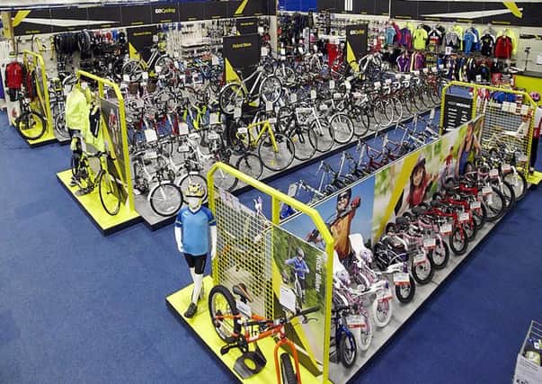 The new cycling concept at GO Outdoors in Peterborough.