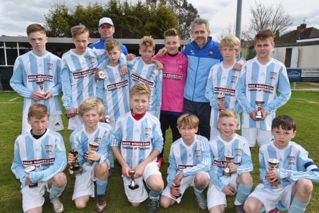 Under 12 League Cup runners-up Deeping Blue.