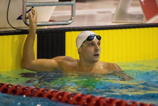 Adam Mallett wins the men's open 200m butterfly final during day two of the British Swimming Championships at Tollcross International Swimming Centre, Glasgow. Picture: Craig Watson/PA Wire
