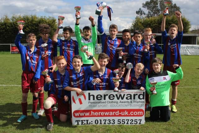 Under 13 League Cup winners Alconbury. Picture: RWT Photography