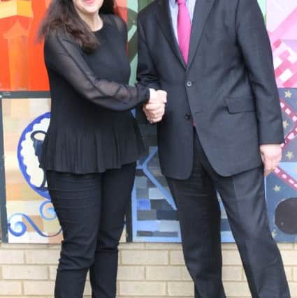Emma Jones, founder of Enterprise Nation,  and Steve Bowyer, chief executive of Opportunity Peterborough.