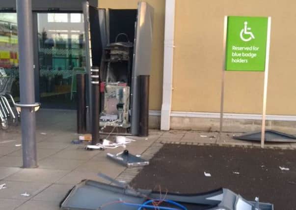 The smashed cashpoint