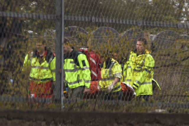Emergency Services at the scene of the incident at Grantham Train Station - Photo: Darren Brown