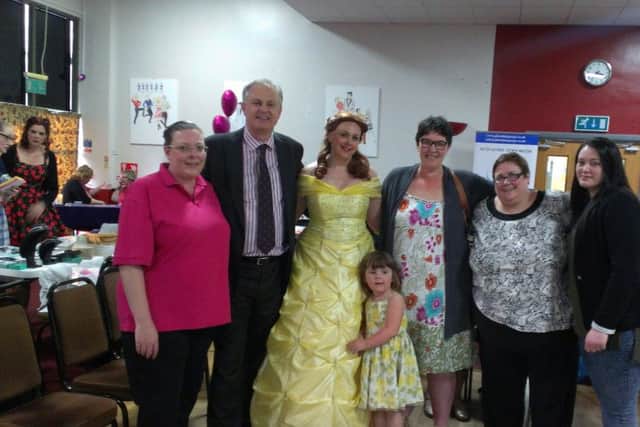 Sarah Wright, left, Peterborough MP Stewart Jackson, Belle, Heidi Munton, Mandi, Helen Dodds and Pixie Rennie.