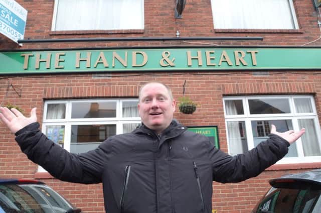 Matt Mace outside the Hand and Heart pub which he hopes to own EMN-160305-082054009