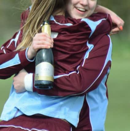 Jemma Smith and Kim Fairweather celebrate.