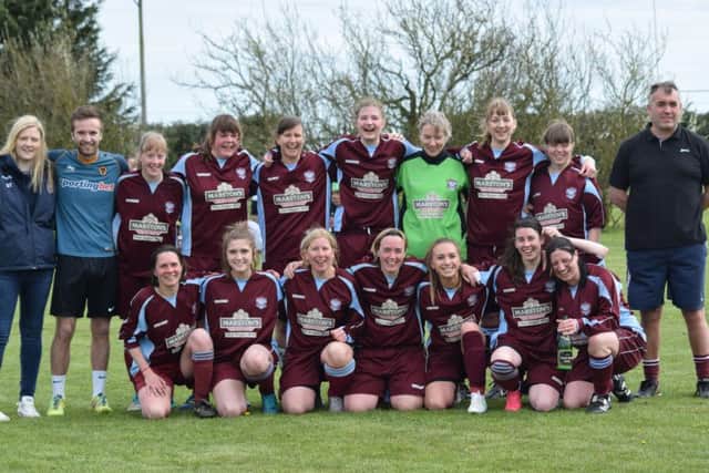 The title-winning Bourne Ladies team.