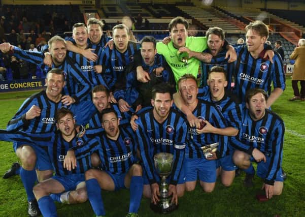 Whittlesey Athletic celebrated promotion to the United Counties League,, 12 months after celebrating a PFA Senior Cup Final victory at the ABAX Stadium.