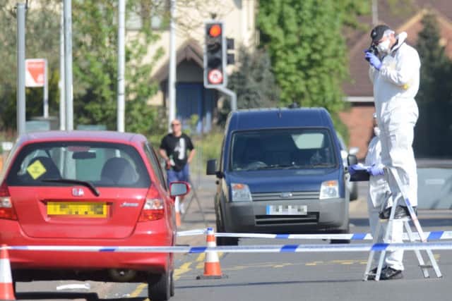 The scene in Shrewsbury Avenue