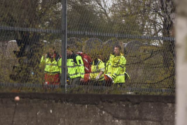 Emergency Services at the scene of the incident at Grantham Train Station - Photo: Darren Brown