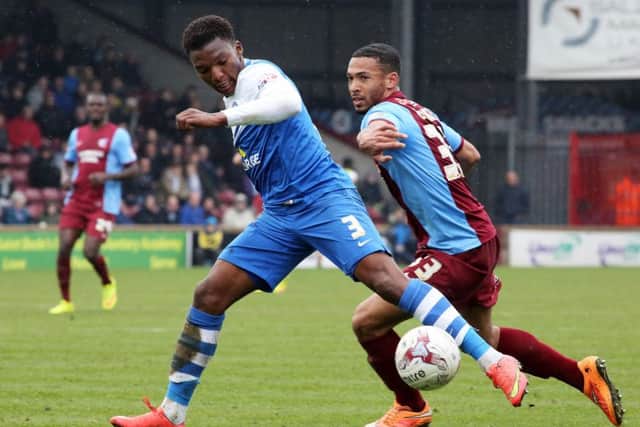 Kgosi Ntlhe will leave Posh for the right fee. Photo: Joe Dent/theposh.com.