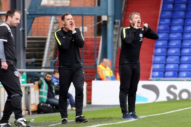 Grant McCann (right) issues intstructions to his players. Photo: Joe Dent/theposh.com.