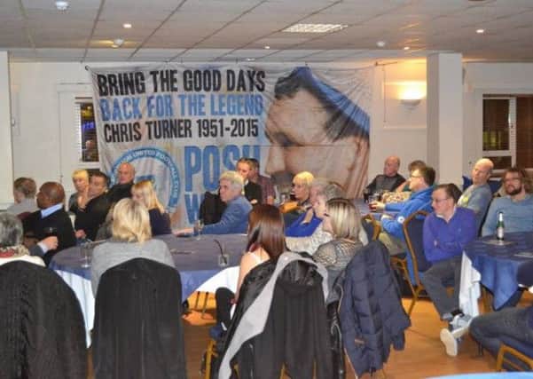 Fans at the launch of the Chris Turner Statue Fund