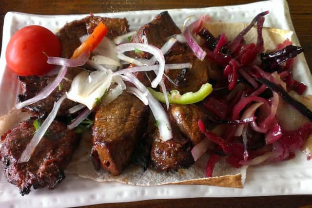 Brad Barnes has lunch at The Lebanese Emperor in Peterborough.