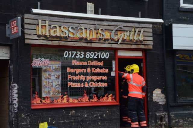 The scene of the gas leak in Oundle Road, Woodston