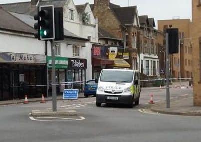 The scene in Lincoln Road following the stabbing. PHOTO: Mantas