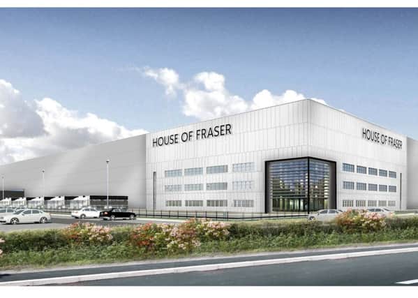Image shows how the House of Fraser distribution hub should appear when completed.