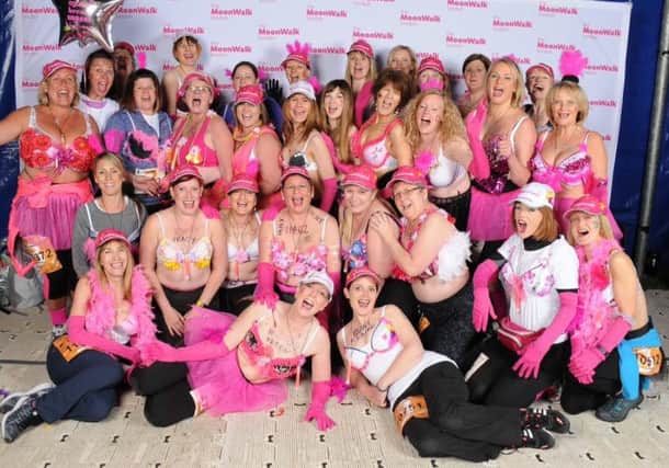 The team taking part in the Moonwalk