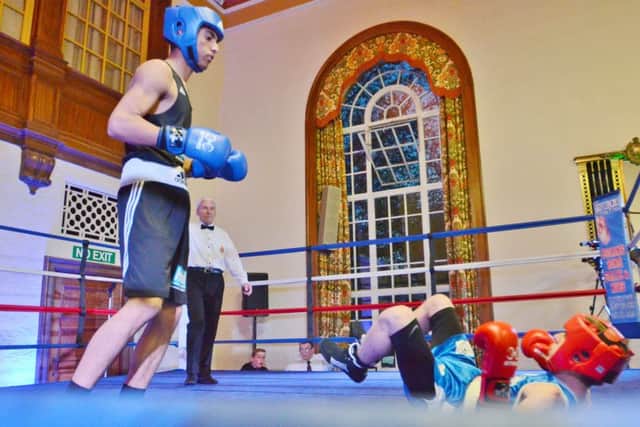 Muhammad Khan after delivering his six-second knockout. Photo: David Lowndes.