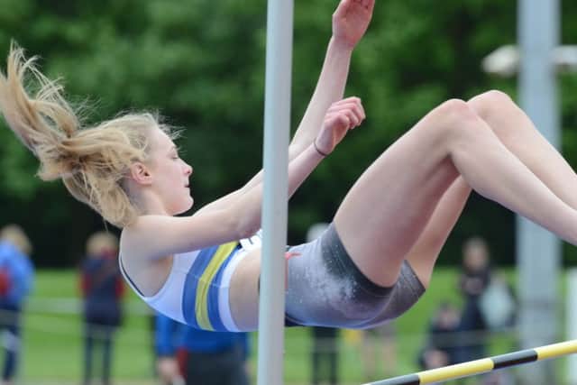 High jump winner Georgia Price in action. Photo: David Lowndes.
