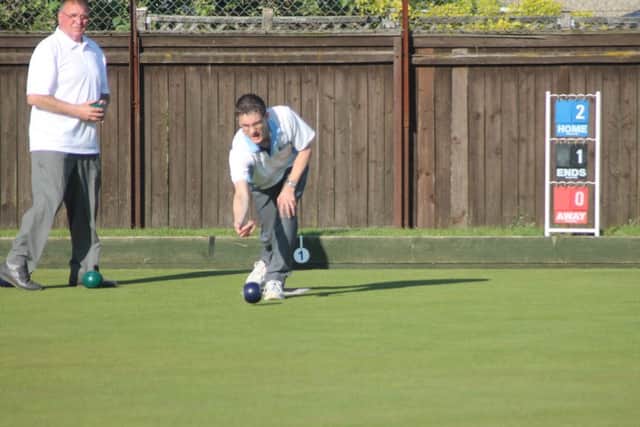 Adam Warrington in action.