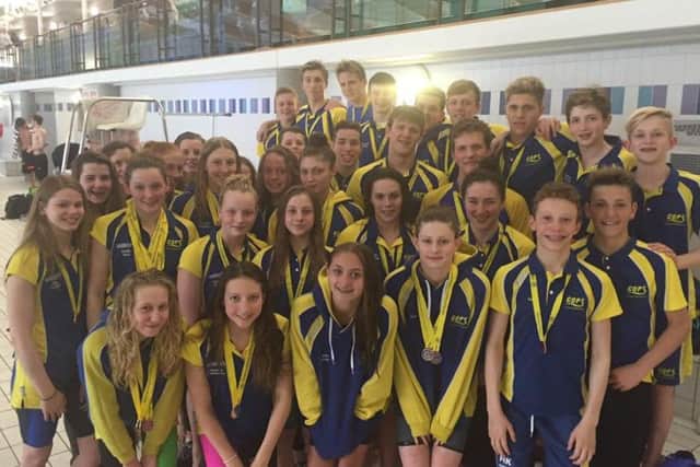The City of Peterborough Swimming Club (COPs) Eastern Region Youth squad.