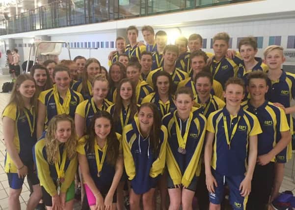 The City of Peterborough Swimming Club (COPs) Eastern Region Youth squad.