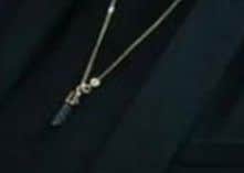 The pendant which had her late husbands ashes blown into it.