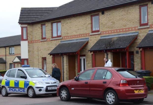 The scene in Park Farm Way on April 21