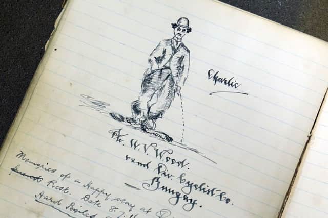 Messages written in one of two visitors books recently discovered at Peterborough City archive in Cambridgeshire, as these messages penned by hundreds of servicemen as they made their way to and from the First World War are to be published for the first time. Between 1916 and 1917 troops from across the UK regularly stopped at the now derelict Peterborough East Railway Station in Cambridgeshire