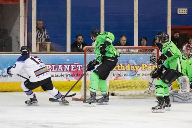James White scoring for Phantoms against Hull last season.