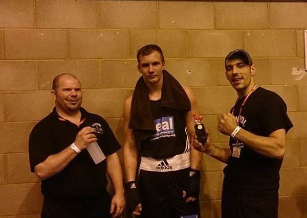 Artur Tomasevic (centre) after his win at Felixstowe.