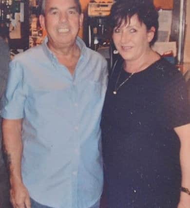 Burglary victim Sharon Waters of Sugar Way estate. Her late husbands ashes were stolen. Pic of Husband John EMN-160523-233441009