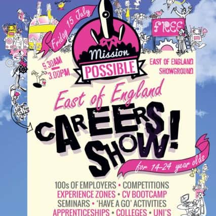 Careers show in Peterborough.
