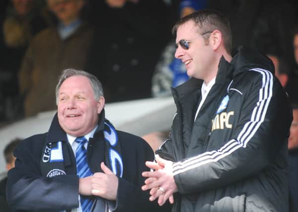 Barry Fry (left) with Darragh MacAnthony.