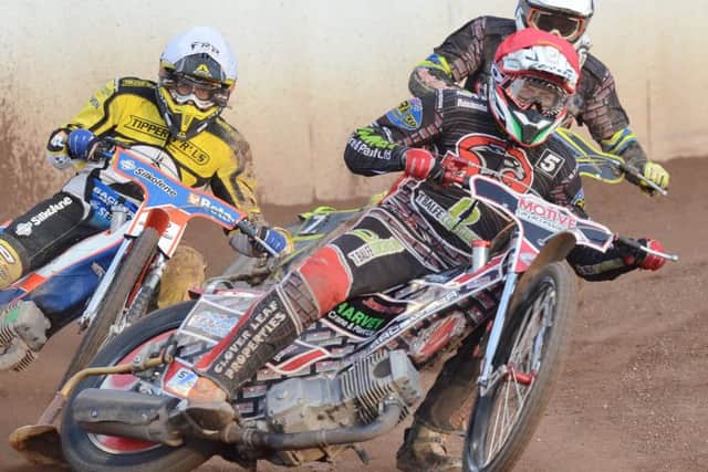 Ulrich Ostergaard on his way to victory in heat four. Picture: David Lowndes