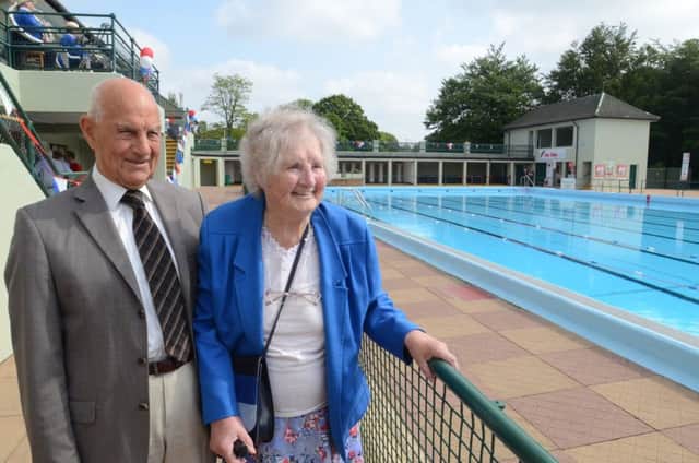 Opening of the Lido 2016.  Charles and Brenda Swift who opened the Lido 55 years ago as Mayor EMN-160528-151447009
