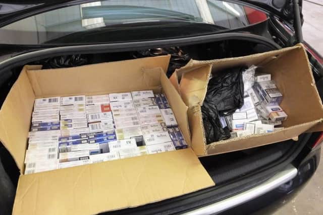 Some of the seized cigarettes