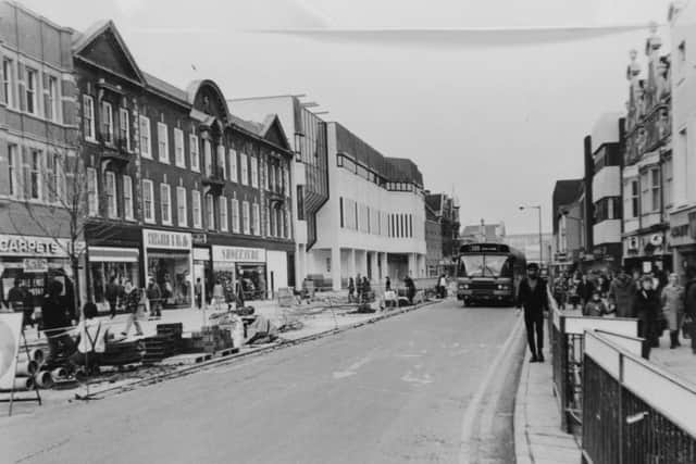 Work underway to pedestrianise Long Causeway. What year was this?