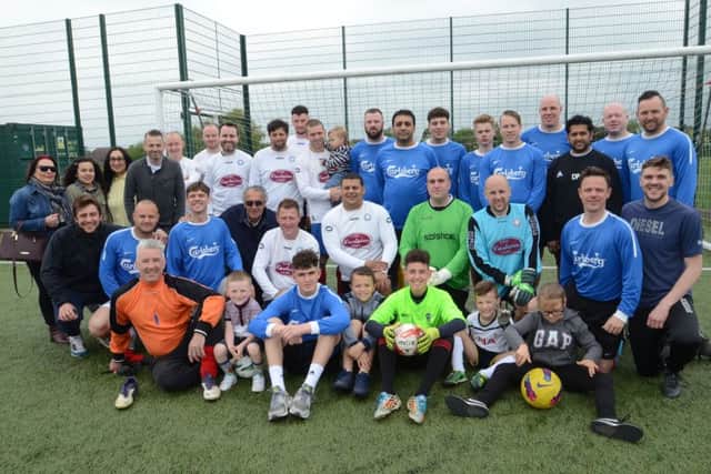 Charity football match at The Grange to raise funds for the Johnny Bickers fund for Cry. EMN-160531-120106009