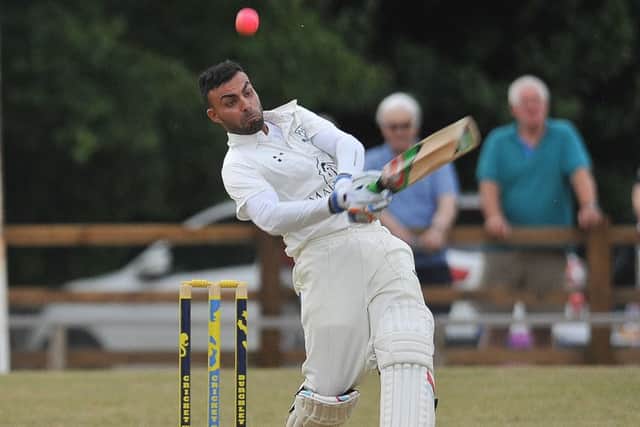 Zeeshan Manzoor smashed 73 from 44 balls for Ketton against Foxton.